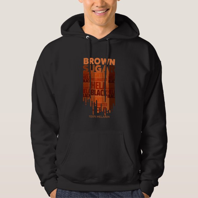 Veste À Capuche Cool Brown Sucre bébé Noir Africain Histo (Devant)