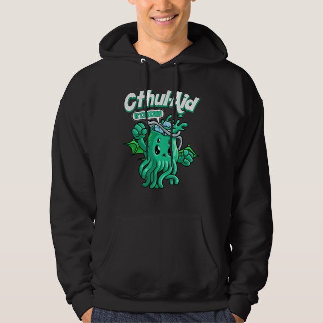 Veste À Capuche Cool Cthulhu Aid Funny Cthulhu R'lyeehh mignon mèm (Devant)