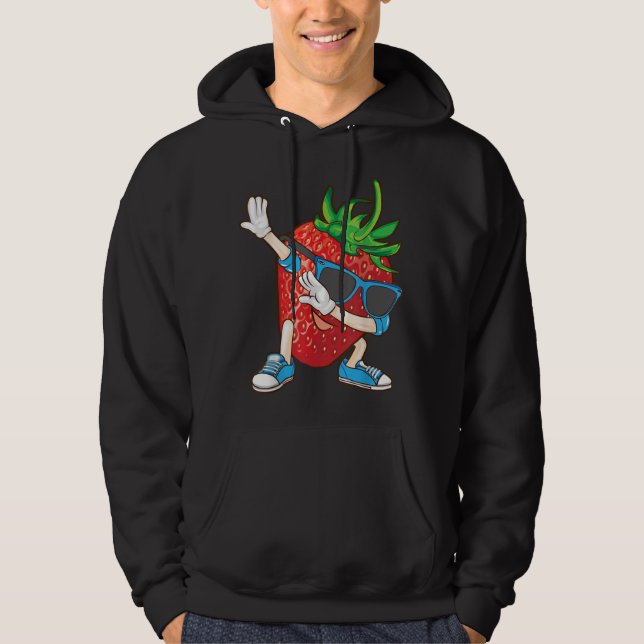 Veste À Capuche Cool Dabbing Fraise Funny Love Dancer Sweet Fr (Devant)