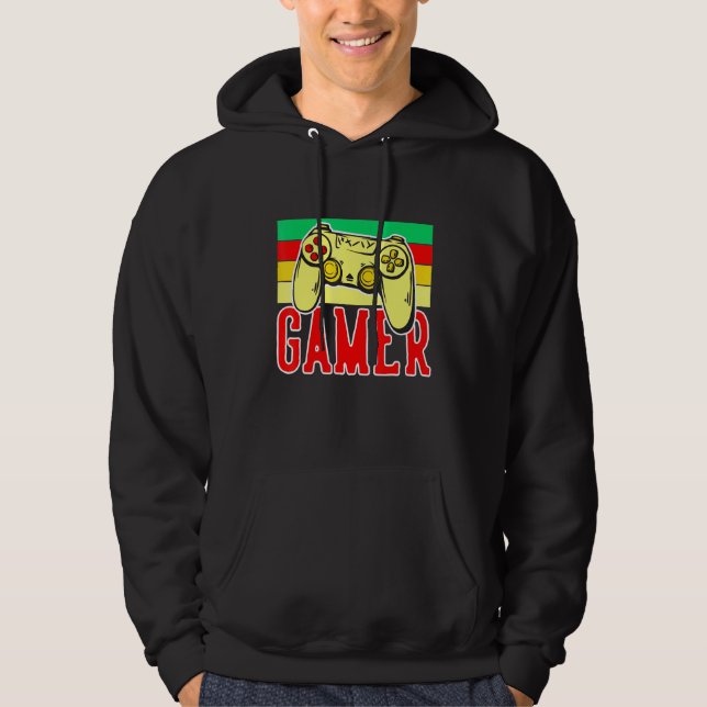 Veste À Capuche Cool Du Contrôleur De Jeu 4 Joueurs Et Streamers (Devant)