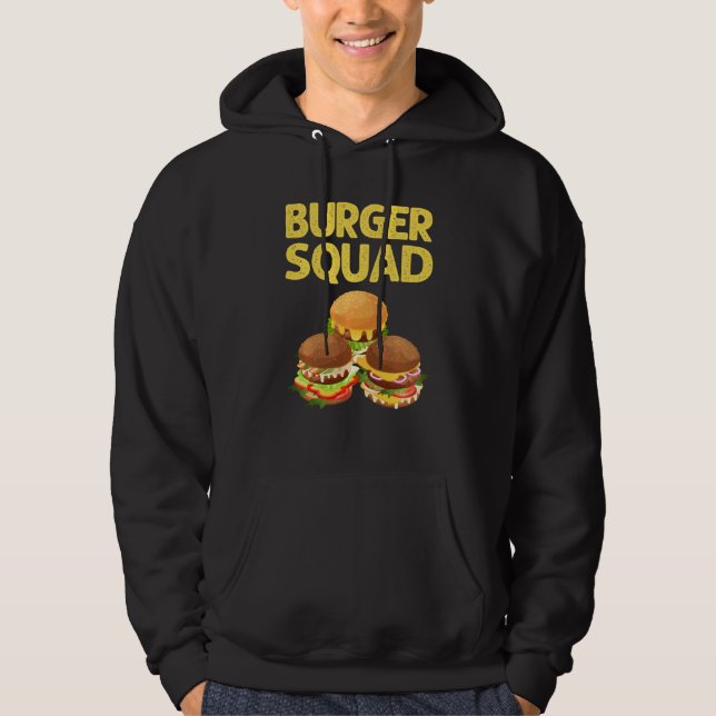 Veste À Capuche Cool Hamburger Hommes Femmes Cheeseburger Fast Foo (Devant)