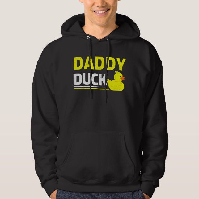 Veste À Capuche Cool Papa Daddy Duck Fête des pères en caoutchouc  (Devant)