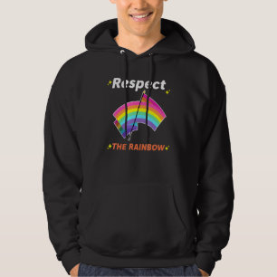Veste À Capuche Cool Respect The Rainbow Pride Apparel Gay Lgbt Jo