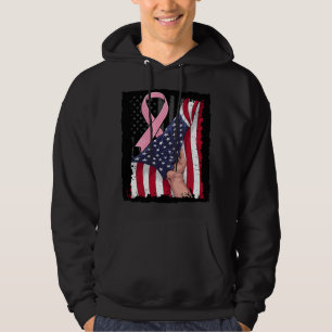 Veste À Capuche Cool rose Ruban Sensibilisation au cancer du sein