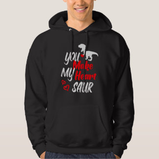 Veste À Capuche Cool Statement Valentine's Day Heart In Love Dinos