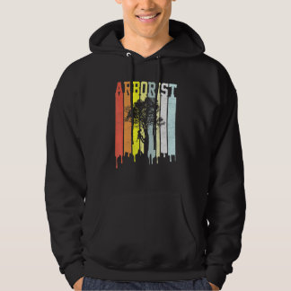 Veste À Capuche Cool Texte Bandes Vintage Arboriste rétro