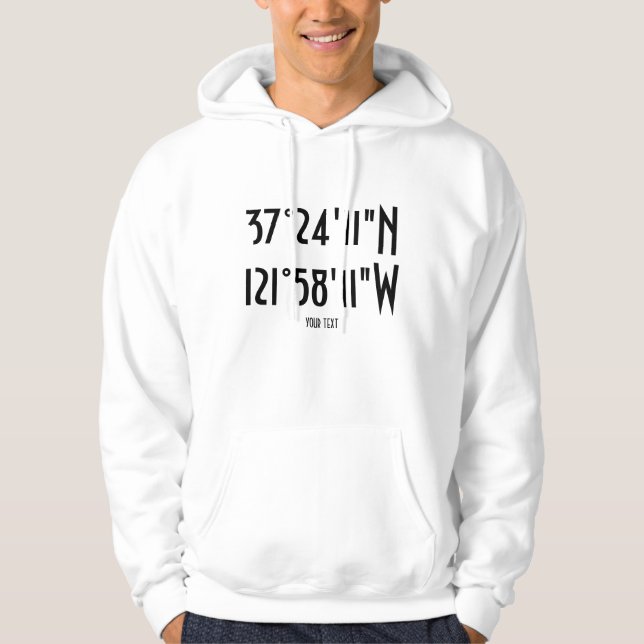 Veste À Capuche Coordonnées géographiques du stade (Devant)