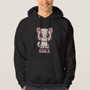 Veste À Capuche Cora Cute Kitty Cat Design pour les filles Nom Cor