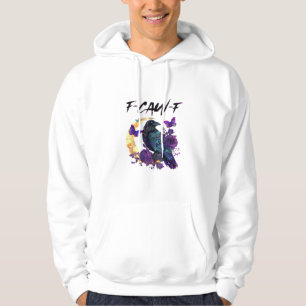 Veste À Capuche Corbeau F Caw F Oiseau Drôle Lune Design Gothique