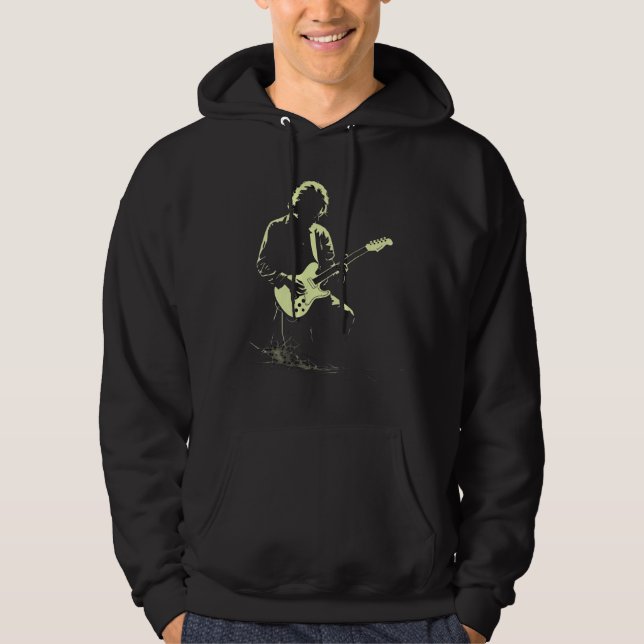 Veste À Capuche Cordes de solitude électrique dans le silence néon (Devant)