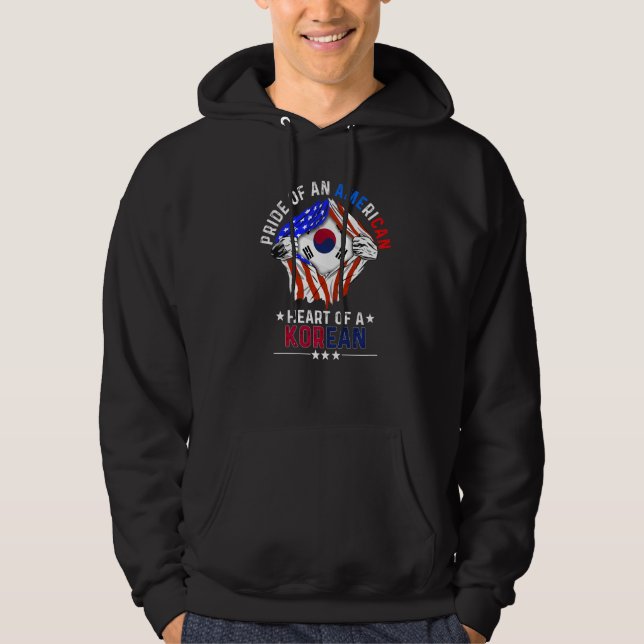 Veste À Capuche Coréen Américain Fierté d'Amérique Étranger Corée  (Devant)