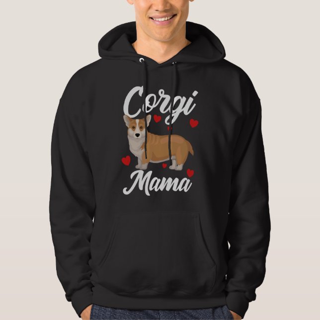 Veste À Capuche Corgi Chiens femmes Corgi Mama (Devant)