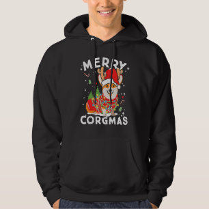 Veste À Capuche Corgi Dog Reindeer Merry Corgmas Père Noël Corgi C