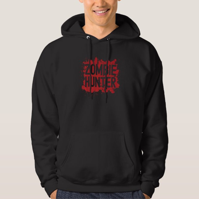 Veste À Capuche Costume de chasseur de zombies Halloween Tache de  (Devant)