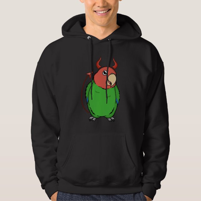 Veste À Capuche Costume de diable effrayant Perroquet I Rosy face  (Devant)