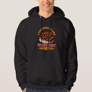 Veste À Capuche Côte de porc J'aime vraiment les côtes de porc Ok