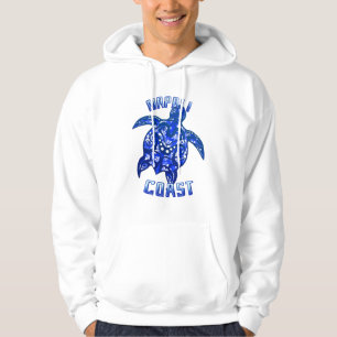Veste À Capuche Côte Napali Hawaii Vacances Tortue Tribale