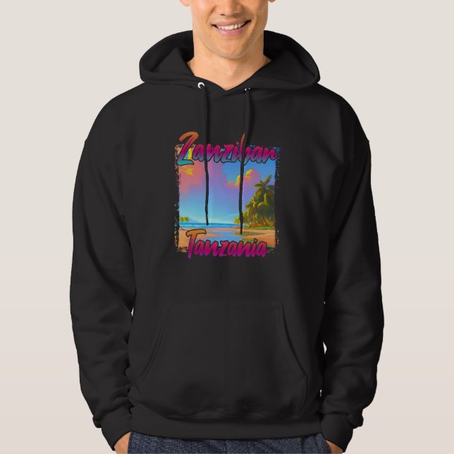Veste À Capuche Coucher de soleil à Zanzibar (Devant)