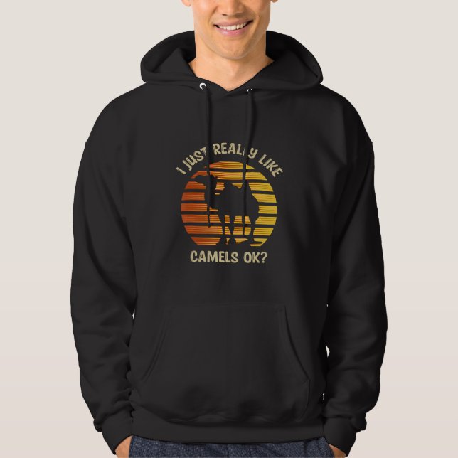 Veste À Capuche Coucher De Soleil J'Aime Vraiment Les Camels Ok Ca (Devant)