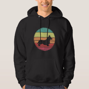 Veste À Capuche Coucher de soleil rétro Vintage Corgi