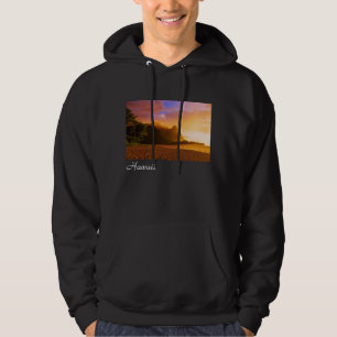 Veste À Capuche Coucher de soleil sur la plage dorée, Hawaï