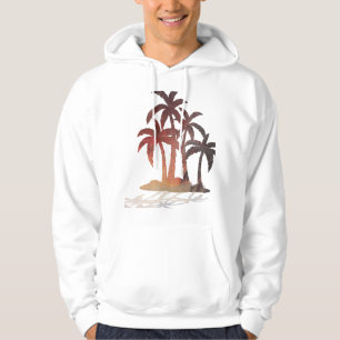 Veste À Capuche Coucher de soleil sur les palmiers de plage
