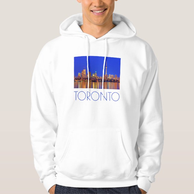 Veste À Capuche Coucher de ville de Toronto la nuit (Devant)