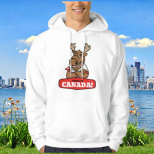 Veste À Capuche Coudes en l'air Canada! T-shirt à capuchon drôle d