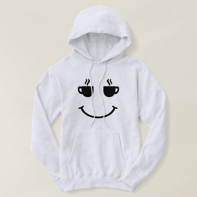 Veste À Capuche Coupe de café sourire (Design devant)