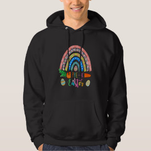 Veste À Capuche Coupe de lapins de qualité pré K Oeufs Boho Arc-en