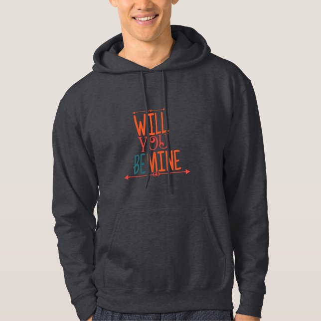 Veste À Capuche Couple Cadeau Serez-Vous À Moi (Devant)