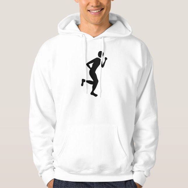 Veste À Capuche Coureur (Homme) - Noir (Devant)