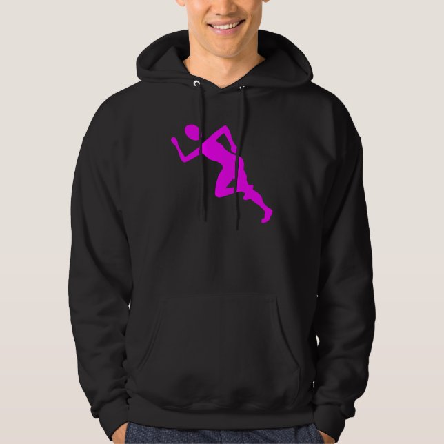Veste À Capuche Courir - Magenta (Devant)