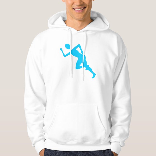 Veste À Capuche Courir - Sky Blue (Devant)