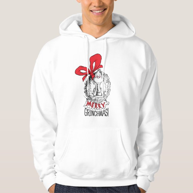 Veste À Capuche Couronne de Noël Grincheux (Devant)