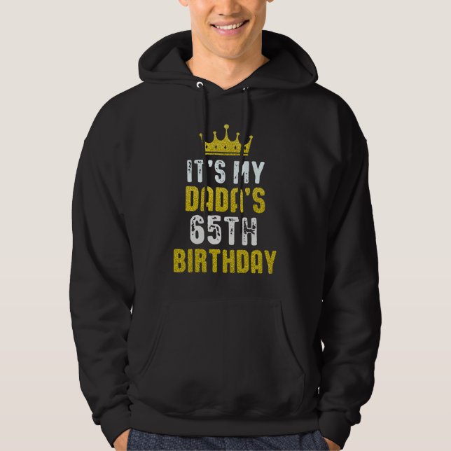 Veste À Capuche Couronne jaune 65e anniversaire pour Dada de la pa (Devant)