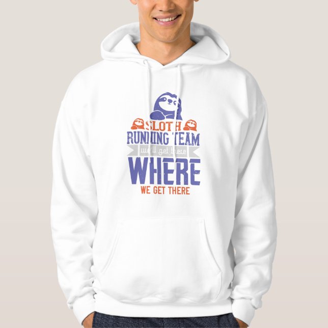 Veste À Capuche Course - Équipe de course de la paresse (Devant)