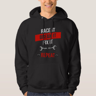 Veste À Capuche Course-le Casse-le Répare-le Répète Drôle Mécanici