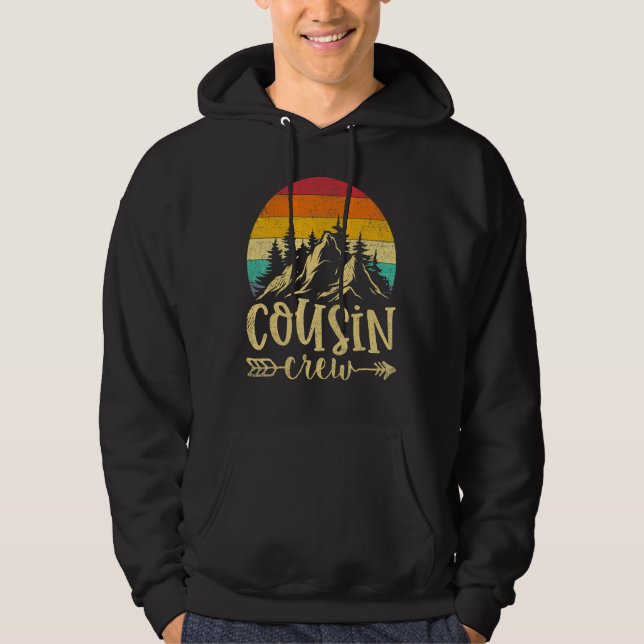 Veste À Capuche Cousin Crew Camping Outdoor Sunset Summer Camp Vin (Devant)