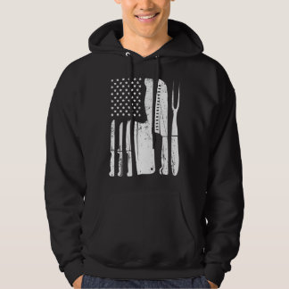 Veste À Capuche Couteau de Chef Drapeau pour Chef de Cuisine USA C