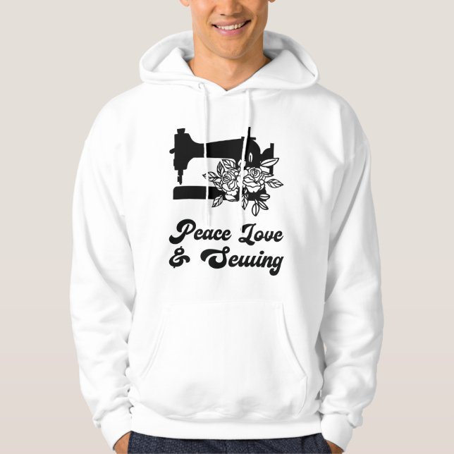 Veste À Capuche Couture - Peace Love & Sewing (Devant)