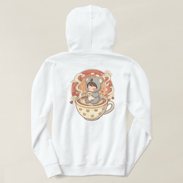 Veste À Capuche Cozy Kawaii Chibi Koala Graphic Hoodie (Design dos)