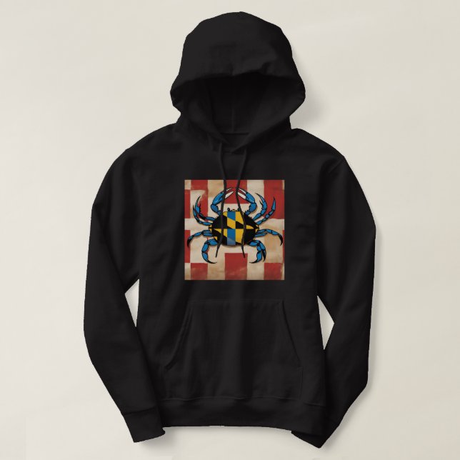 Veste À Capuche Crabe bleu du Maryland (Design devant)
