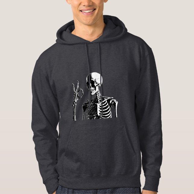 Veste À Capuche crâne amusant (Devant)
