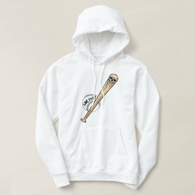 Veste À Capuche Crâne de baseball (Design devant)