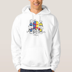 Veste À Capuche Crâne de drapeau de Kabylia et os croisés -