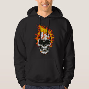 Veste À Capuche Crâne de Feu Flamboyant