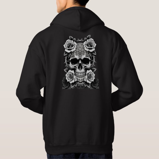 Veste À Capuche Crâne de l'étreinte épineuse – Liner de dentelle g (Dos)