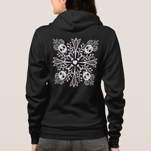 Veste À Capuche Crâne drôle Goth mignon (Dos)