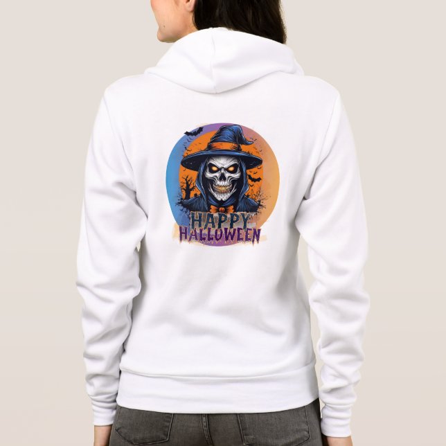 Veste À Capuche Crâne effrayant sorcière Halloween Art-88888 (Dos)